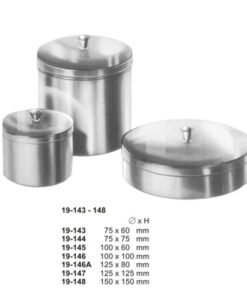 Round Metal Boxes and Medicine Cups